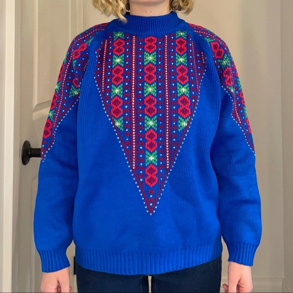 Bright 80s/90s Knit Sweater - Unknown Brand - Picture 2 of 6